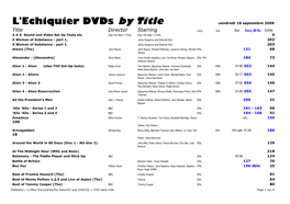 L'echiquier Dvds by Title