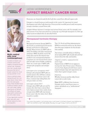 Affect Breast Cancer Risk