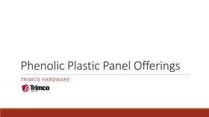 Phenolic Plastic Panel Offerings TRIMCO HARDWARE FROSTY WHITE