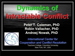 Navigating the Landscape of Conflict: Applications of Dynamical Systems Theory to Addressing Protracted Conflict