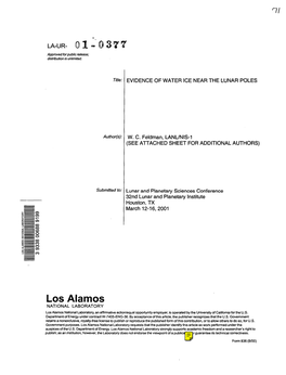 Los Alamos NATIONAL LABORATORY Los Alamos National Laboratory