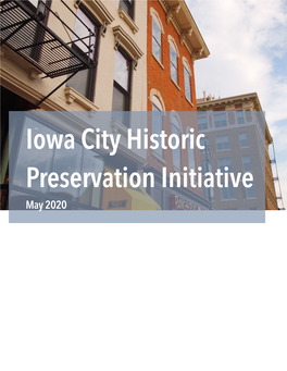 Iowa City Downtown Historic Preservation Initiative