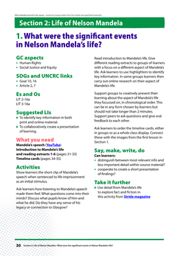 1. What Were the Significant Events in Nelson Mandela's Life?