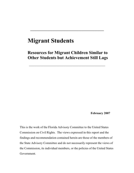 Migrant Students