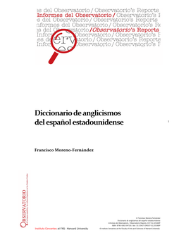Diccionario De Anglicismos Del Español Estadounidense 1
