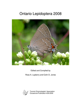 Ontario Lepidoptera 2008