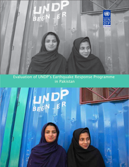 Evaluation of UNDP's Earthquake Response Programme in Pakistan