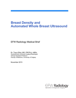 Breast Density and Automated Whole Breast Ultrasound