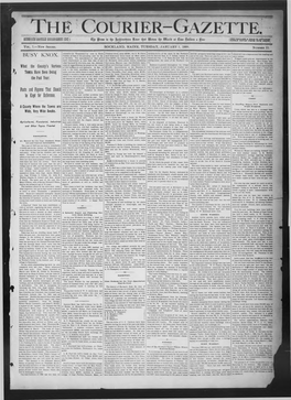 Courier Gazette : January 1, 1889