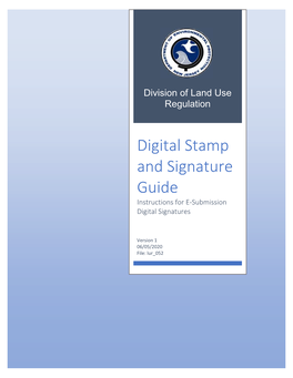 Digital Stamp and Signature Guide
