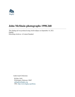 John Mcshain Photographs 1990.268