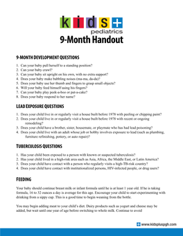 9-Month Handout