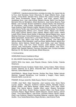 LITERATURA LATINOAMERICANA 1.2.MÉXICO.. Literatura Precolombina, Cronistas De Indias, Sor Juana Inés De La Cruz, José Gorostiza, Xavier Villaurrutia, R