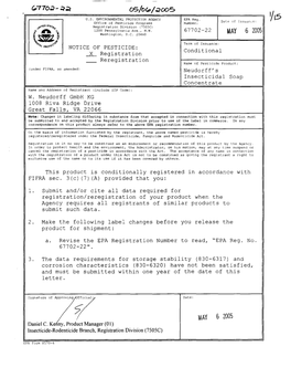 U.S. EPA, Pesticide Product Label, NEUDORFF's INSECTICIDAL