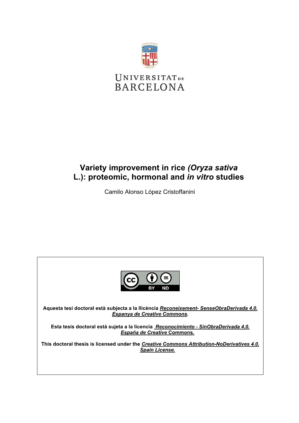 Oryza Sativa L.): Proteomic, Hormonal and in Vitro Studies