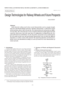 Design Technologies for Railway Wheels and Future Prospects