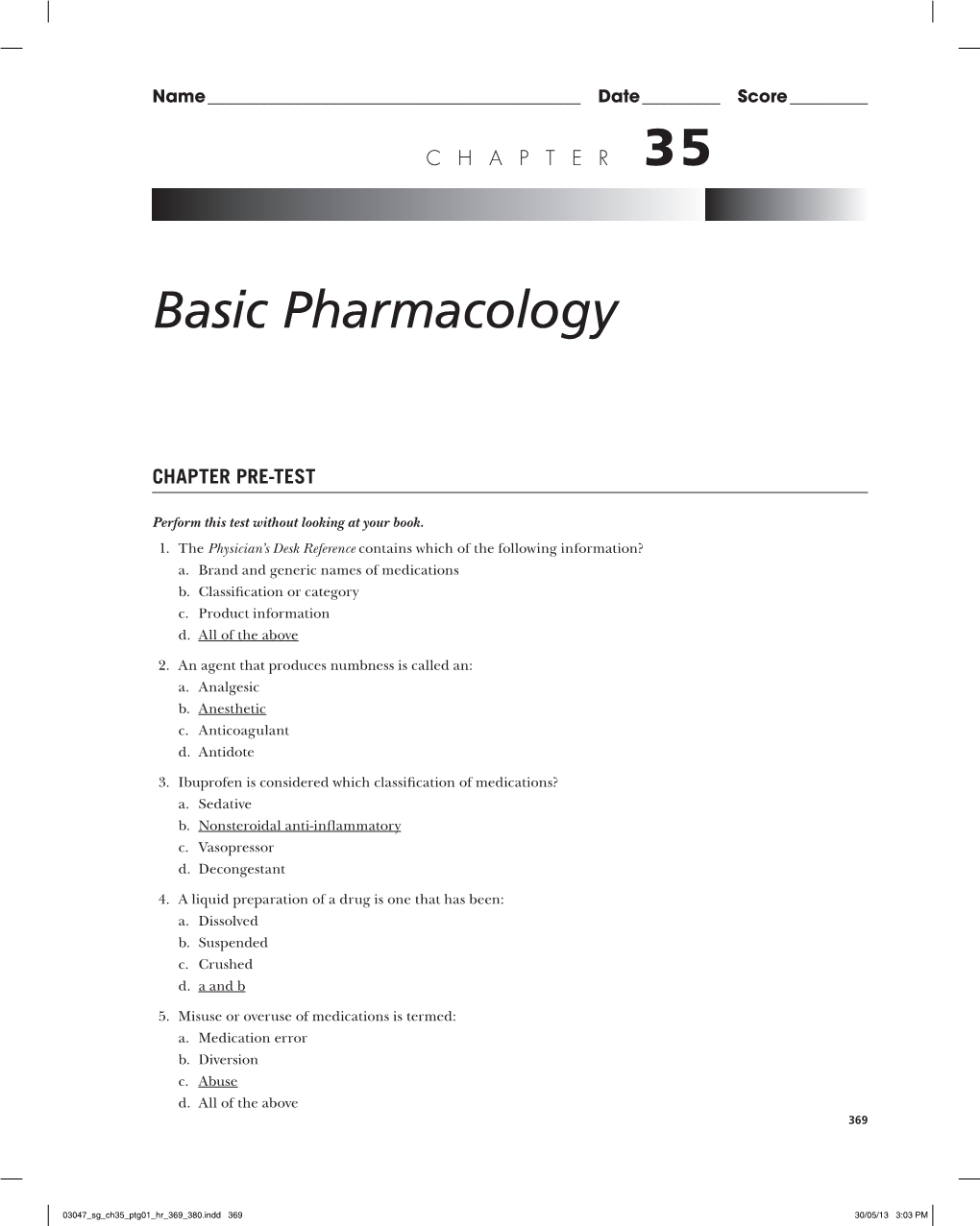 Basic Pharmacology