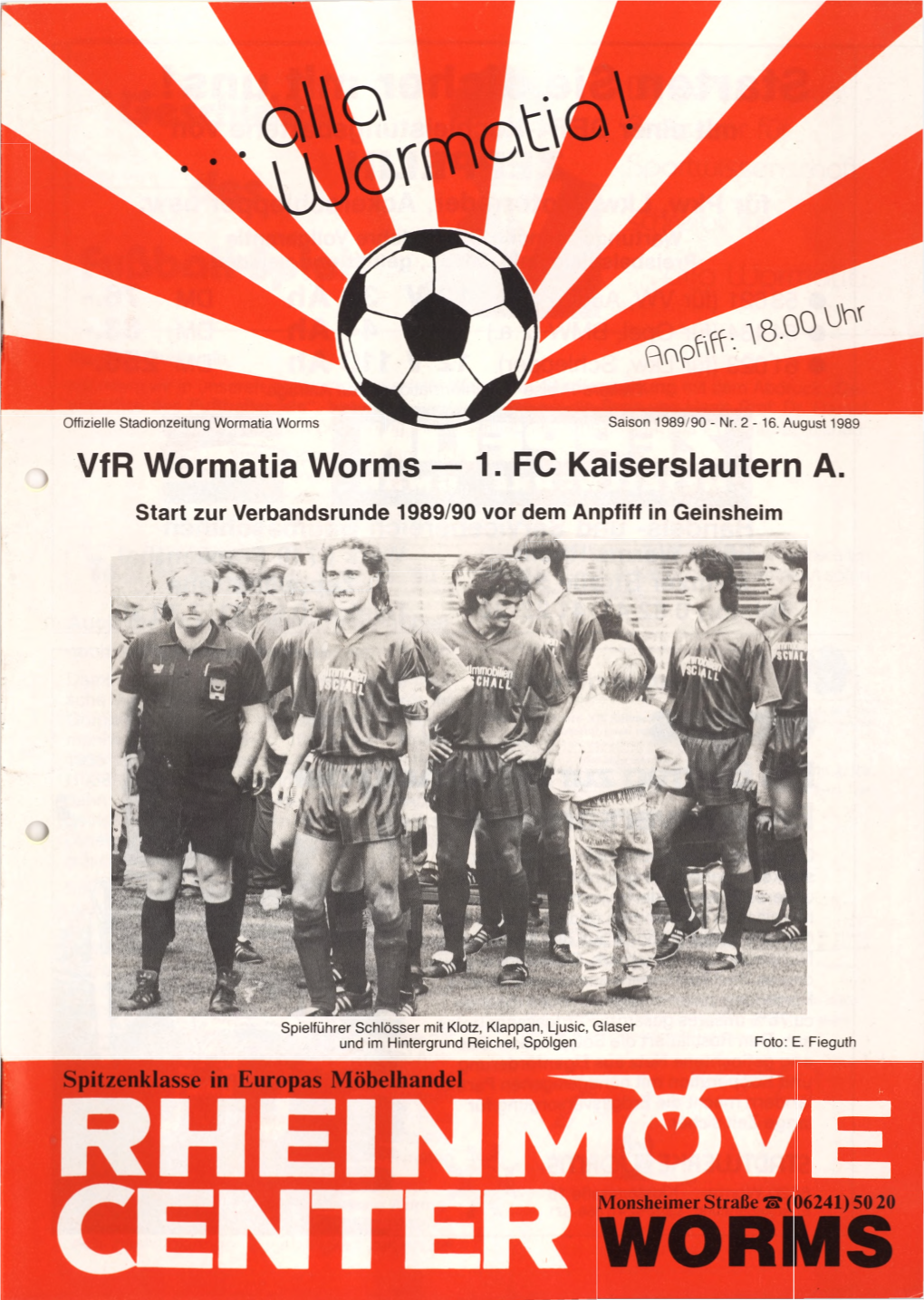 Vfr Wormatia Worms — 1. FC Kaiserslautern A