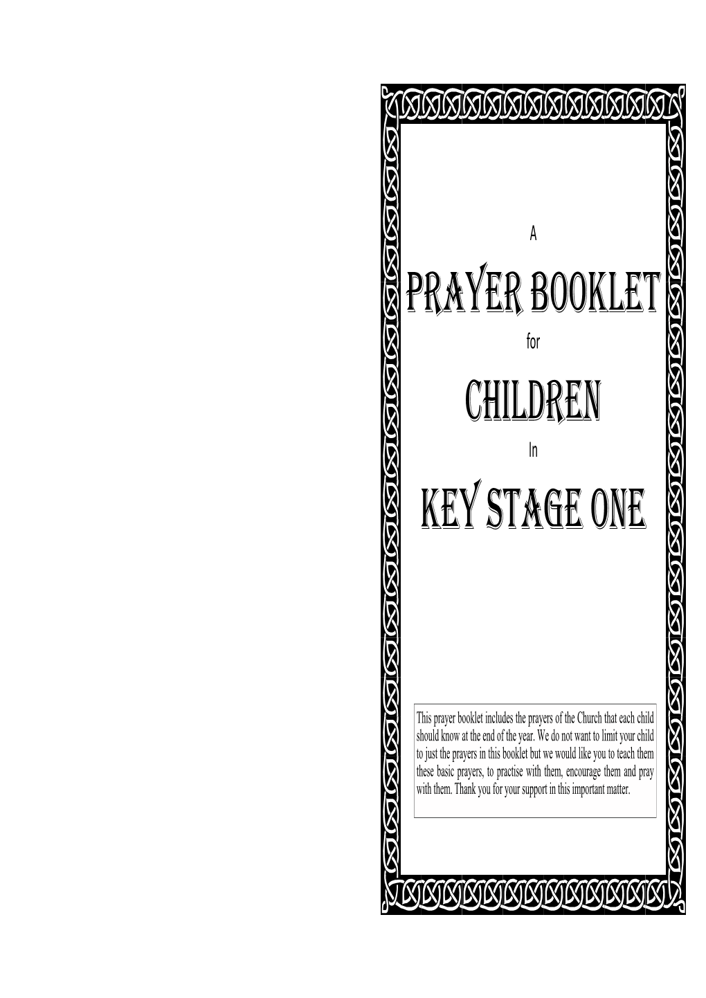 Key Stage 1 Prayer Book