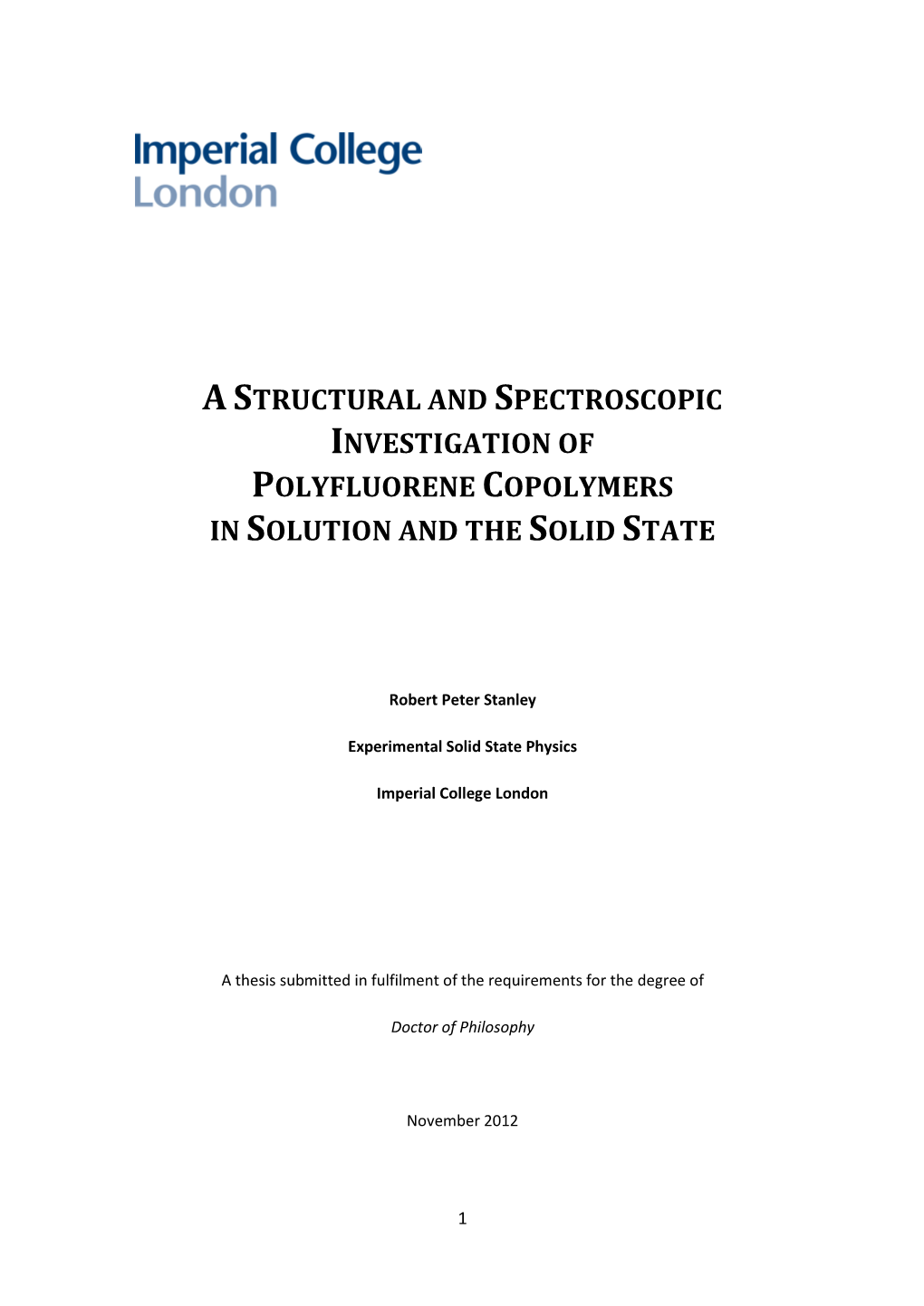 Astructural and Spectroscopic