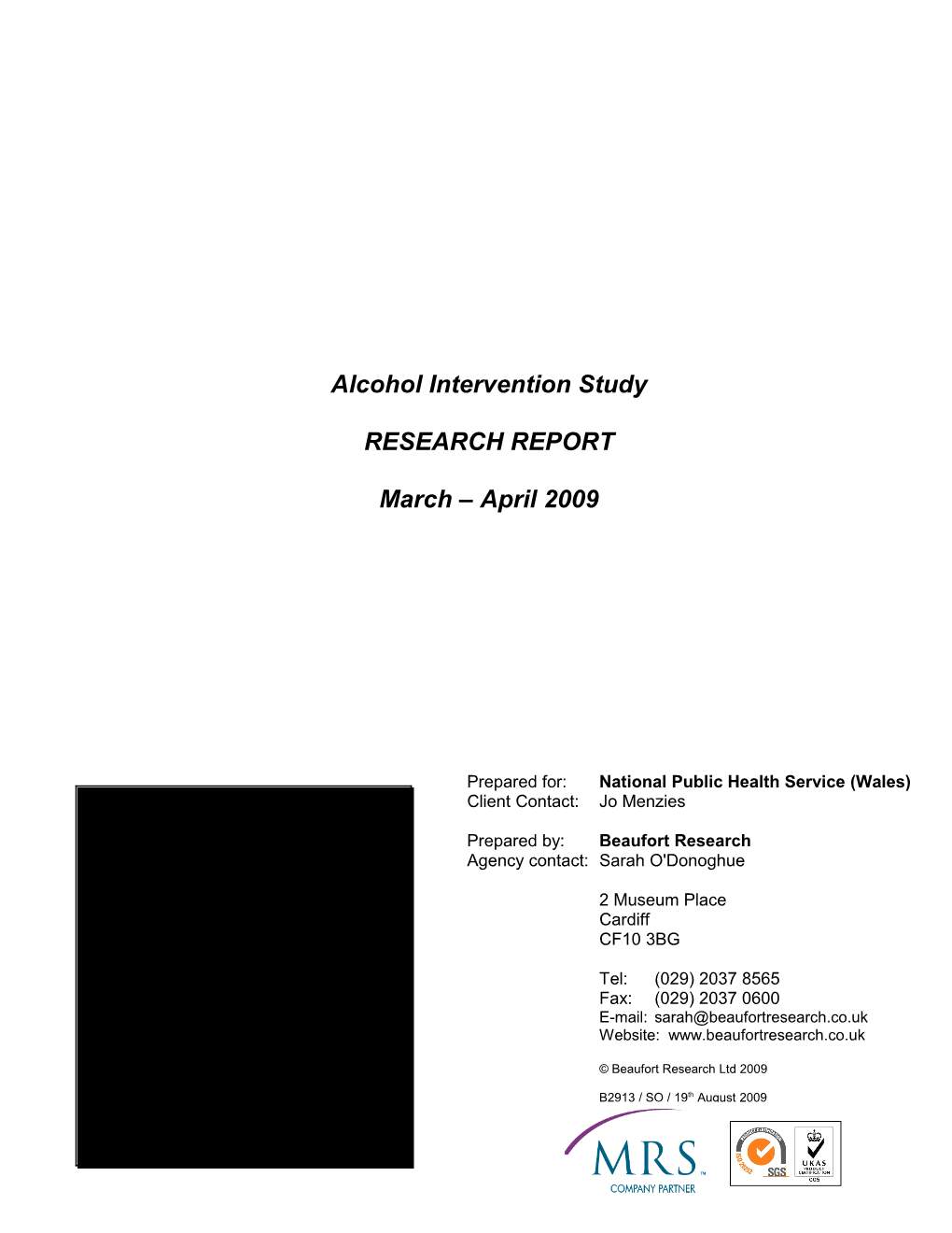 Alcohol Intervention Study