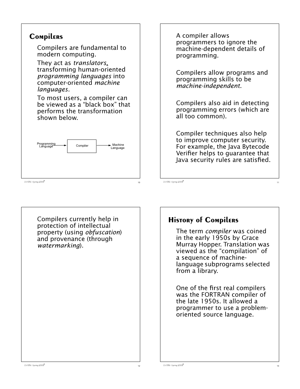 Compilers History of Compilers