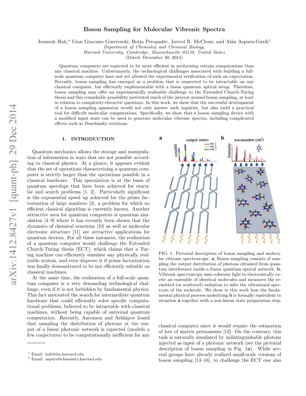 Arxiv:1412.8427V1 [Quant-Ph] 29 Dec 2014