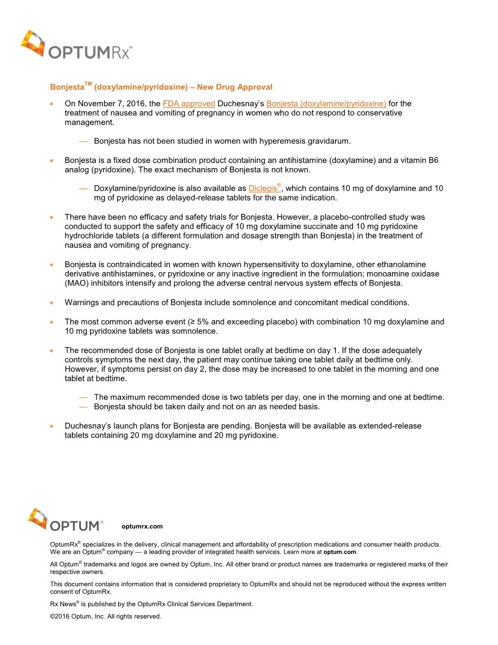 Doxylamine/Pyridoxine