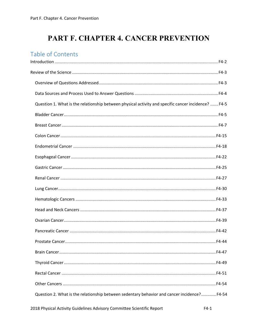 Chapter 4. Cancer Prevention