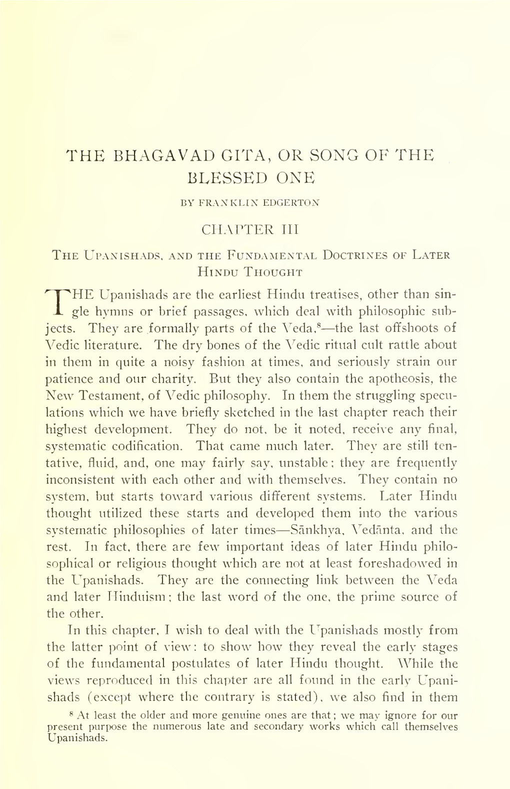 The Bhagavad Gita, Or Song of the Blessed One