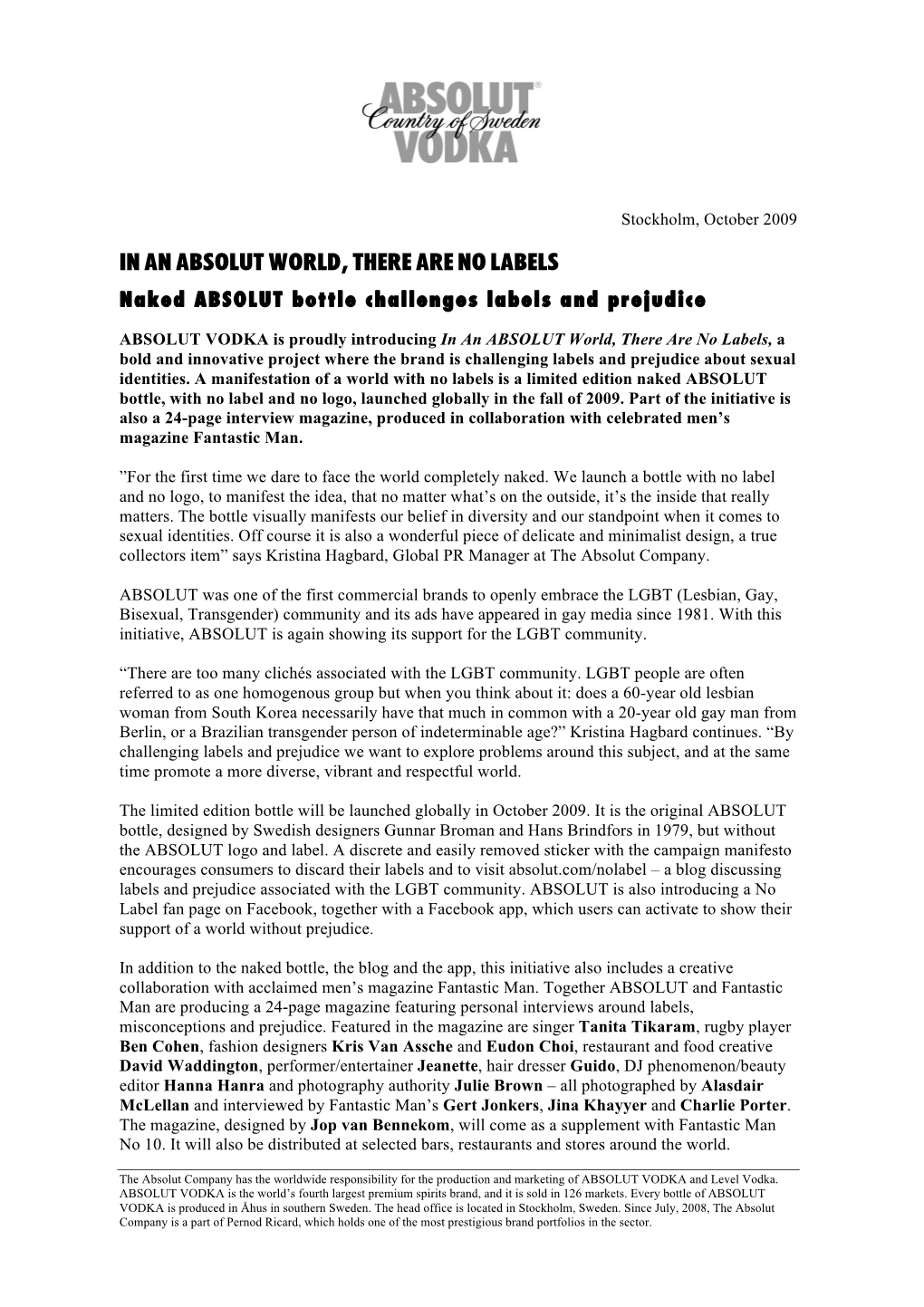 Press Release IAAW NO LABEL