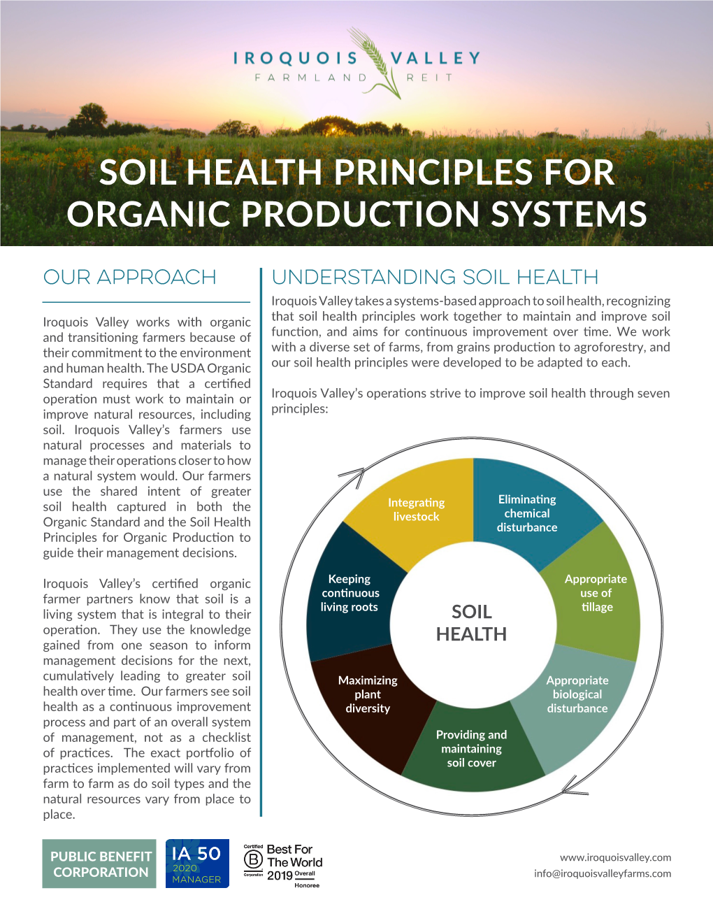 Soil Health Principles for Organic Production Systems