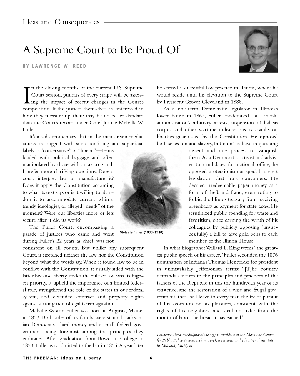 A Supreme Court to Be Proud Of