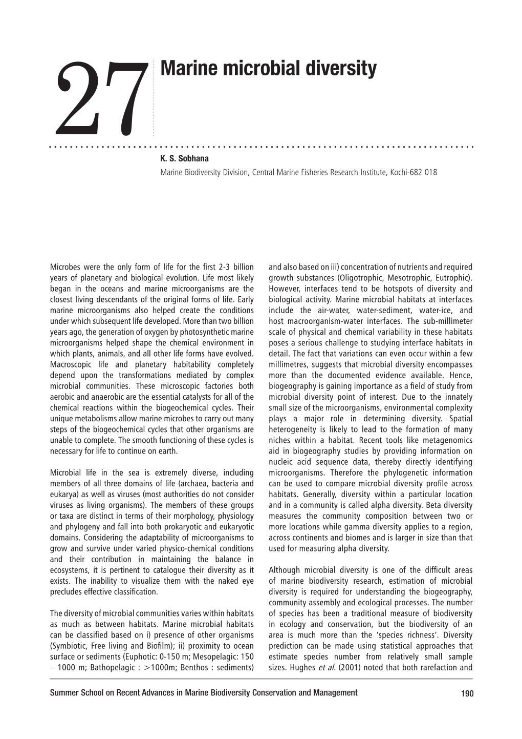 Marine Microbial Diversity