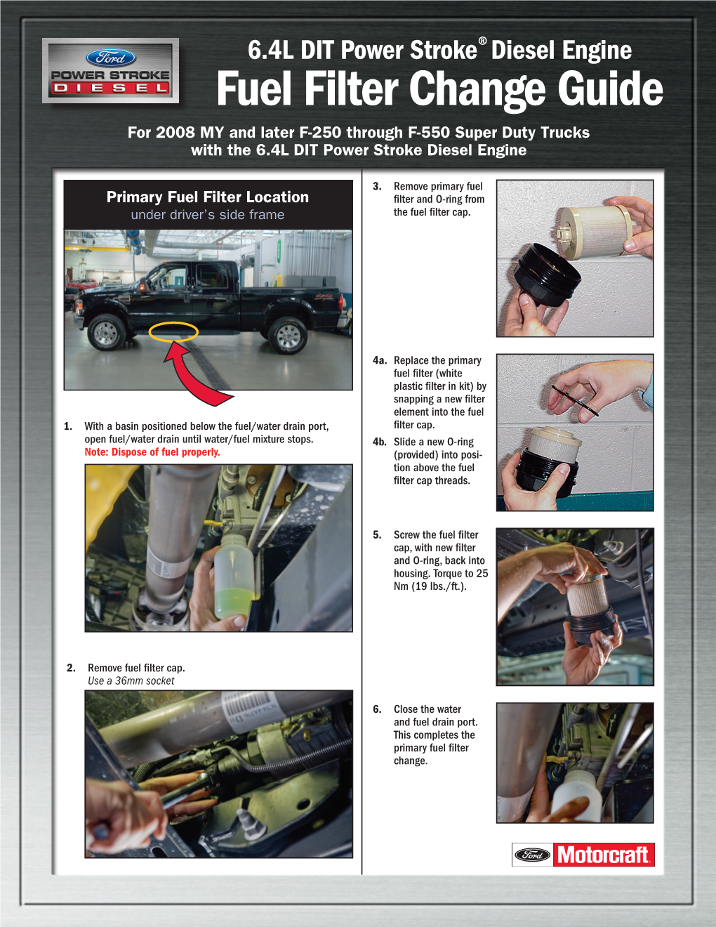 6.4L Fuel Filter Change Guide