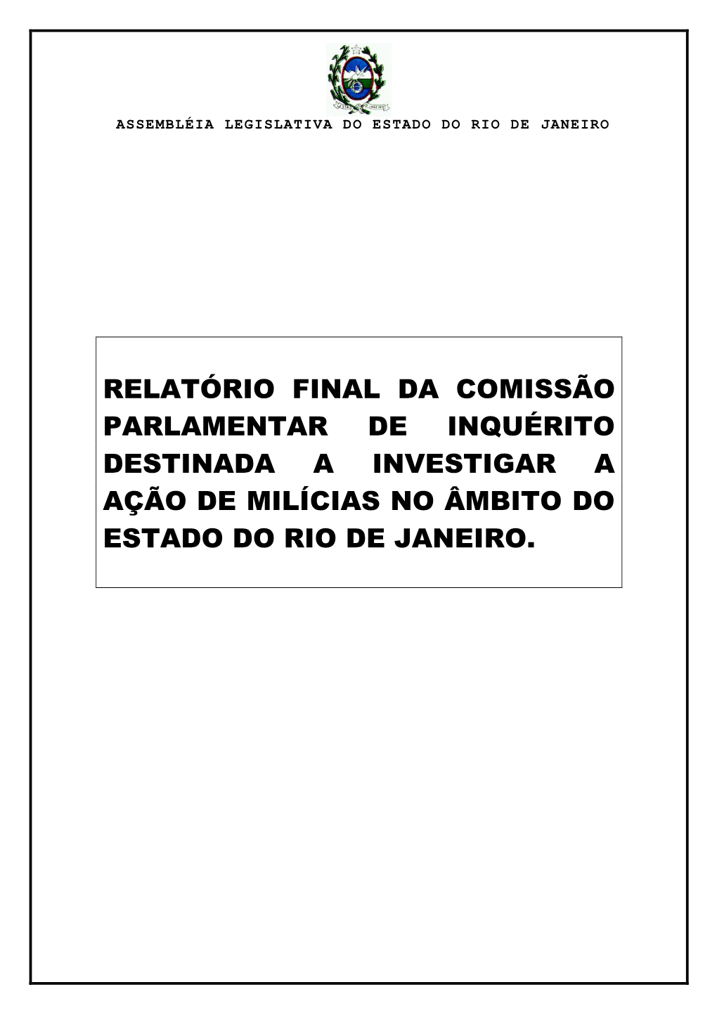 Relatorio Final CPI Das Milicias