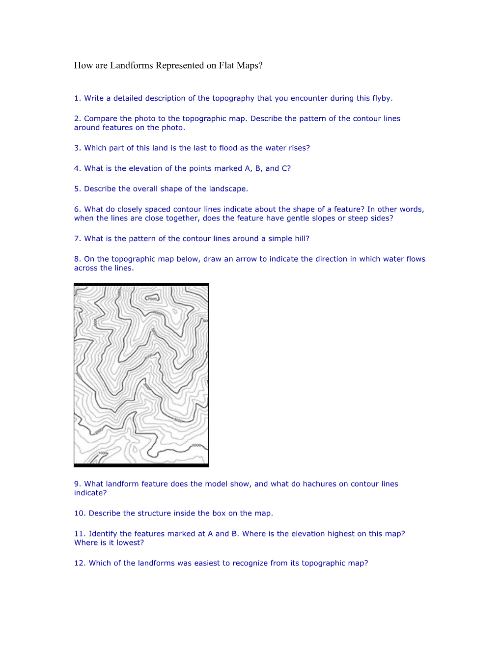 How Are Landforms Represented on Flat Maps