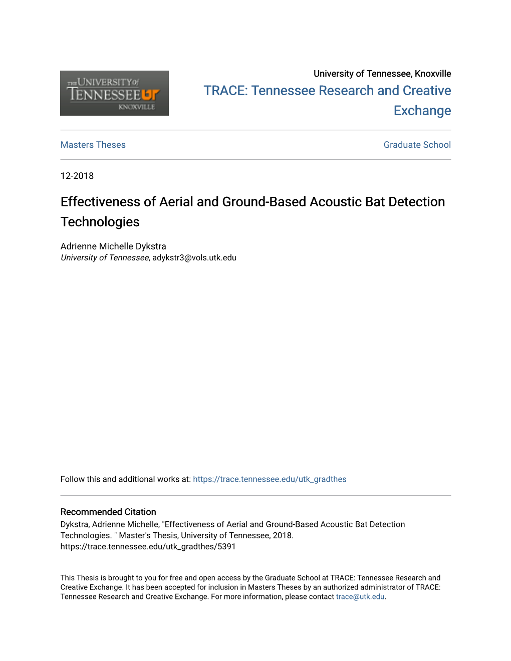 Effectiveness of Aerial and Ground-Based Acoustic Bat Detection Technologies