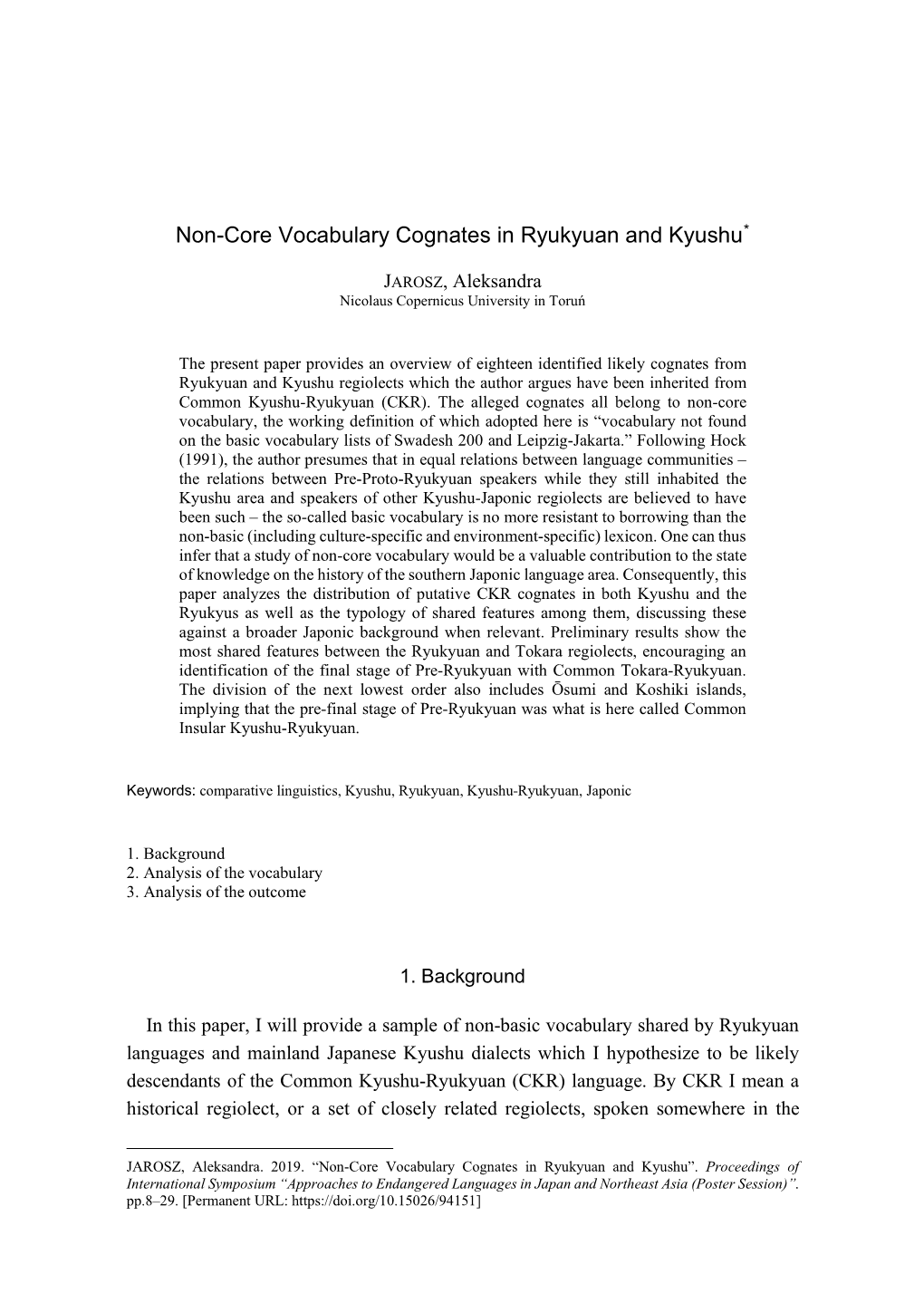 Approaches to Endangered Languages in Japan and Northeast Asia (Poster Session)”