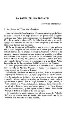 LA DANZA DE LOS TECUANES of the Aztec Tlatoani And