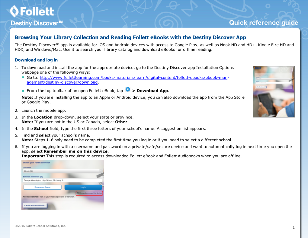 Browsing Your Library Collection and Reading Follett Ebooks with The