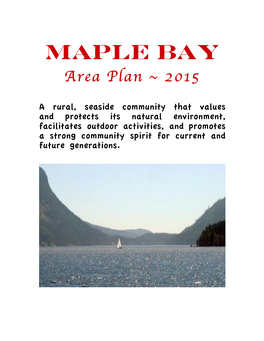 Maple Bay Area Plan ~ 2015