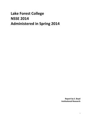 2014 NSSE Report