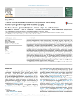 Comparative Study of Three Marantodes Pumilum Varieties By
