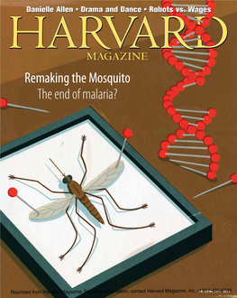 Remaking the Mosquito the End of Malaria?