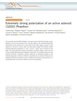 Extremely Strong Polarization of an Active Asteroid (3200) Phaethon