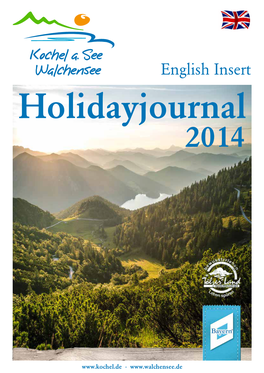English Insert Holidayjournal 2014