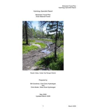Hydrology Specialist Report