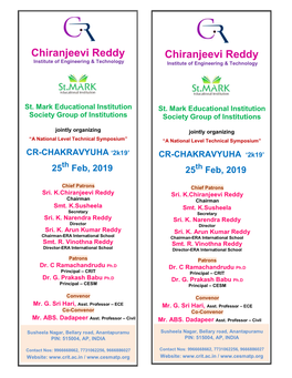 Chiranjeevi Reddy Chiranjeevi Reddy Institute of Engineering & Technology Institute of Engineering & Technology