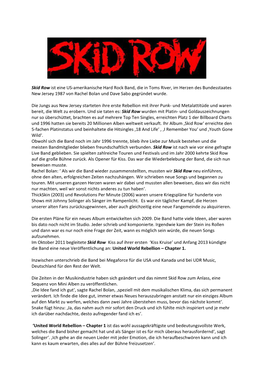 Skid Row Ist Eine US-Amerikanische Hard Rock Band, Die in Toms River